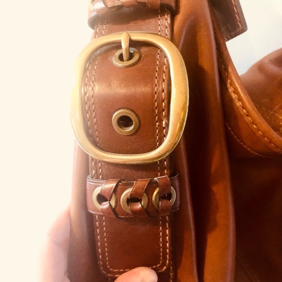😍*RARE* COACH LARGE BLEEKER FELICIA COGNAC LEATHER HOBO! 😍 - Picture 14 of 16